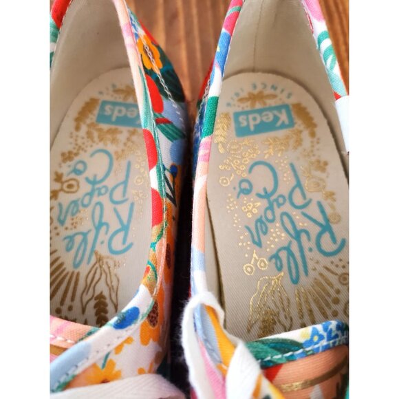 Keds Rifle Co Womens Floral Beachy Print Platform Espadrille Sneakers 8.5 - Picture 3 of 11